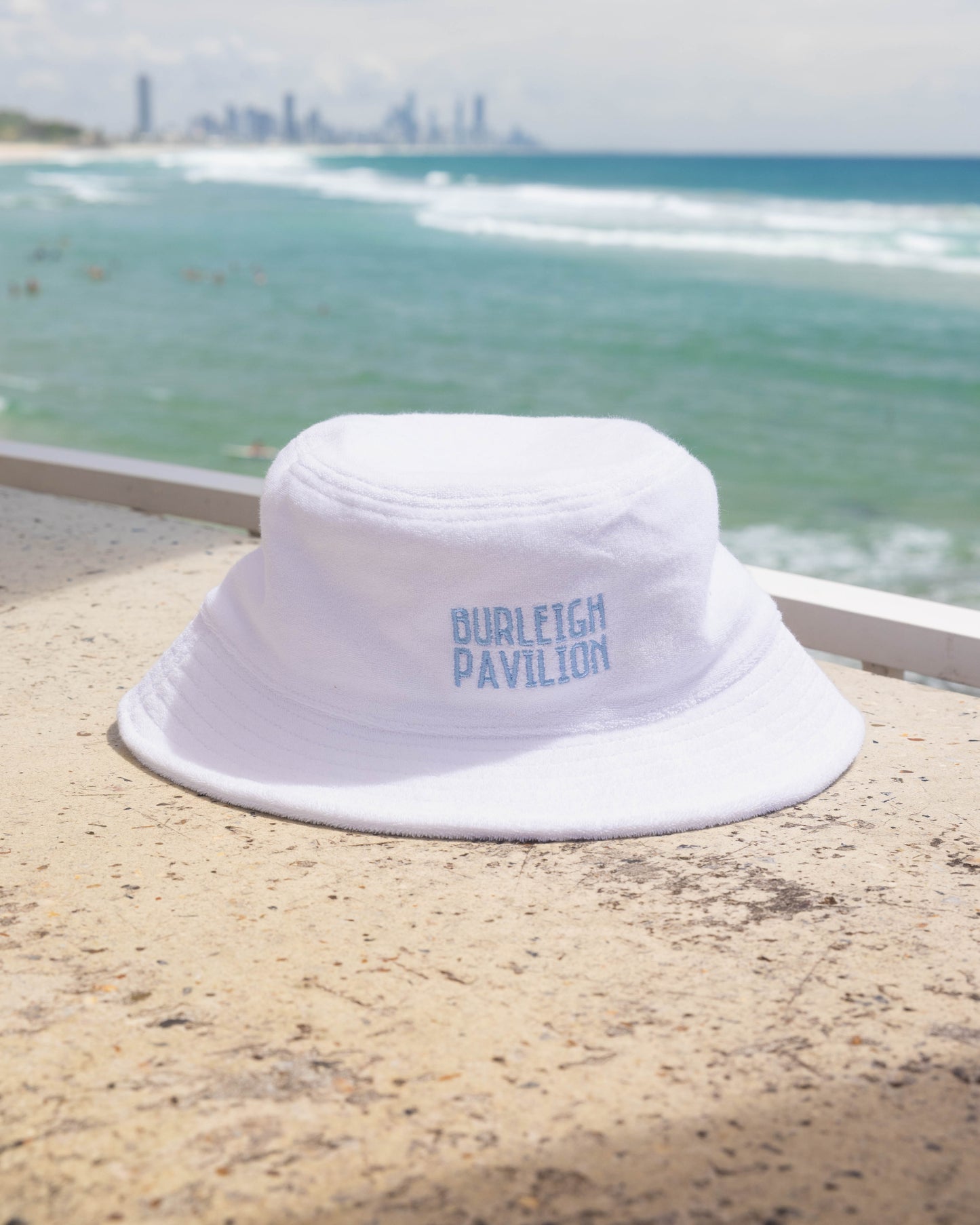 White Terry Bucket Hat