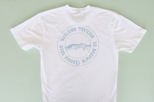Burleigh Pavilion - White printed t-shirt